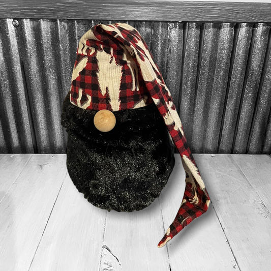 Buffalo plaid with woodland critters